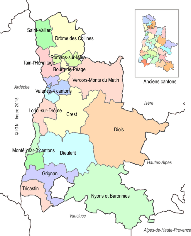 Drôme carte département