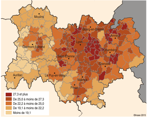 Des Profils De Territoires Contrastes En Auvergne Rhone Alpes Insee Analyses Auvergne 16