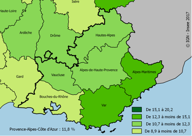Provence Alpes Cote D Azur Est La 2e Region La Plus Marquee Par Les Inegalites Insee Analyses Provence Alpes Cote D Azur 53