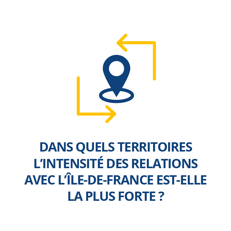 Dans quels territoires l'intensité des relations avec l'Île-de-France est-elle la plus forte ?