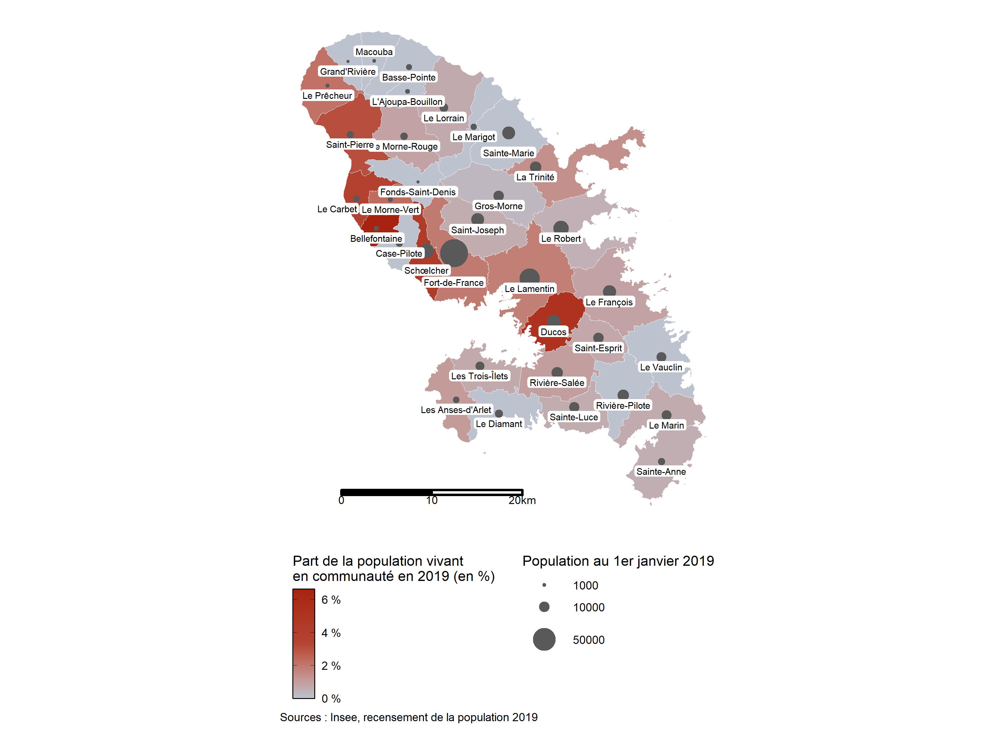 La population vivant en structure collective augmente en Martinique