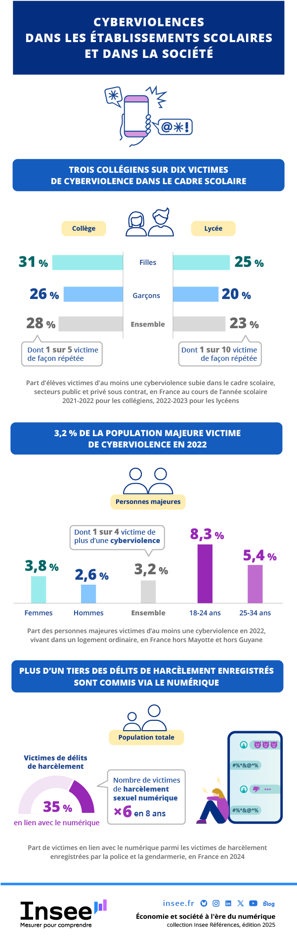 Cyberviolences dans les établissements scolaires et dans la société